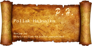 Pollak Hajnalka névjegykártya